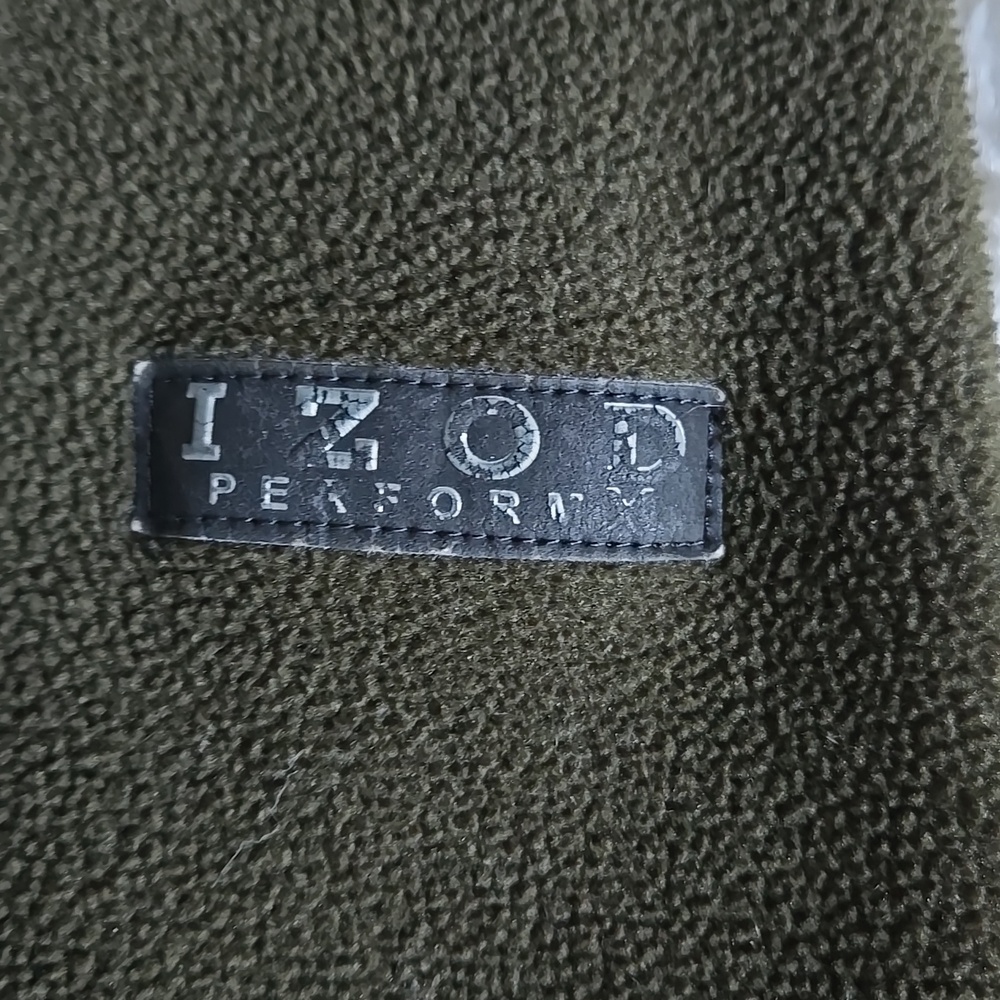 Izod Men's Zip Up Sweater in Dark Olive - Picture 10 of 14